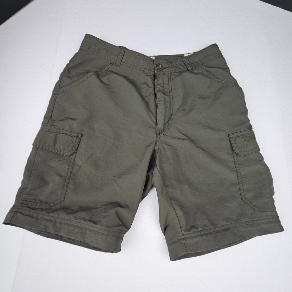 RedHead Bass Pro Mens Olive Drab Nylon Convertible Cargo Shorts Size 32 612RHS19
